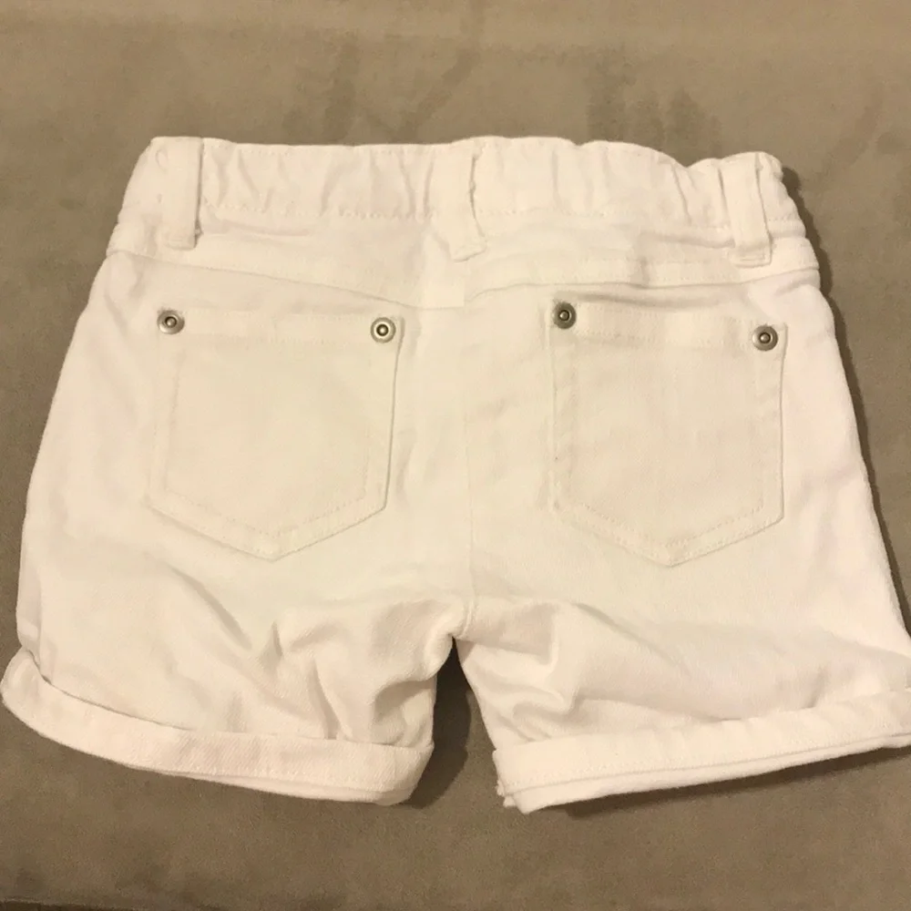 Hanna Andersson girls denim white shorts
